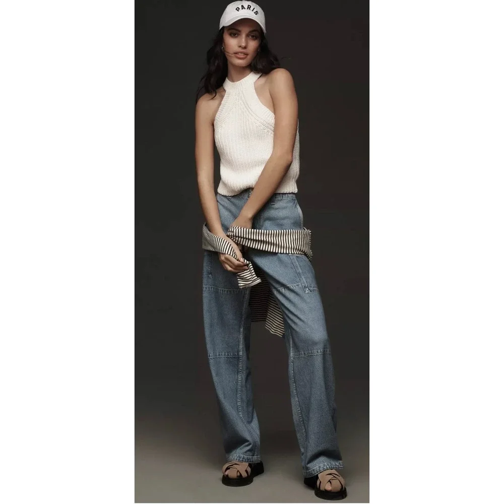 Rag & Bone New York Miramar Nora Cargo Jeans Utility Denim Pants Size 30